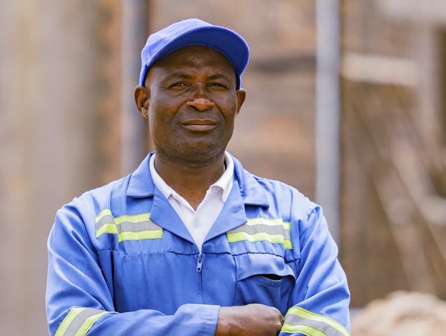 Marcus Bell, owner of Brightwater, in his work uniform